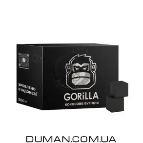 Кокосовый уголь Gorilla (Горилла) | 0,5 кг 36 шт 25*25*25 мм