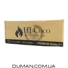 Кокосовый уголь HJ Coco Premium | ОПТ Ящик 10 кг 25*25 мм 
