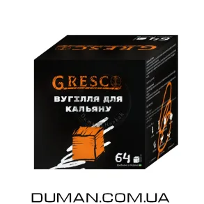 Ореховый уголь Gresco (Греско) | Картон 1 кг 64 шт 26*26*26 мм