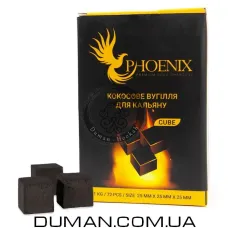 Кокосовый уголь Phoenix (Феникс) Картон 1 кг 72 шт 25мм | ОПТ от 20кг  - №2