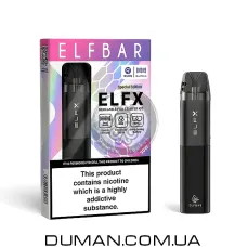 Багаторазова Pod система Elf Bar ELFX Kit 1000 mAh + 2 картриджа | Black  + Подарунок